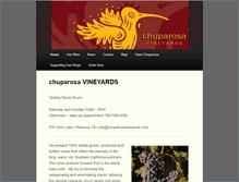 Tablet Screenshot of chuparosavineyards.com